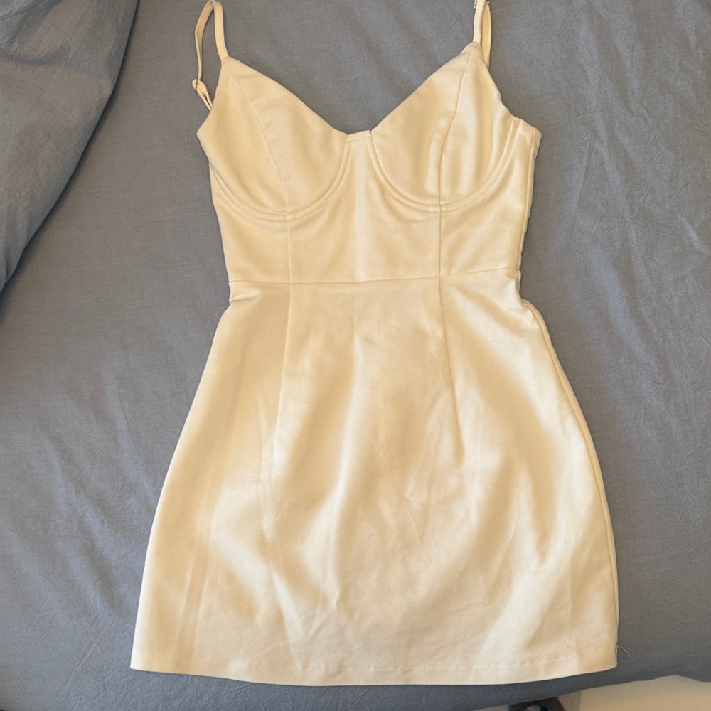 Princess Polly Cream Mini Dress